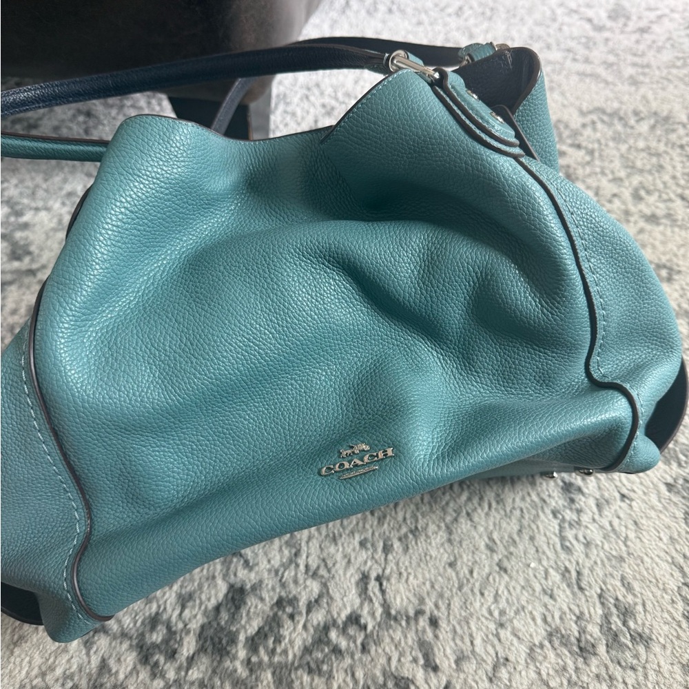 Coach Turquoise Leather Shoulder Bag